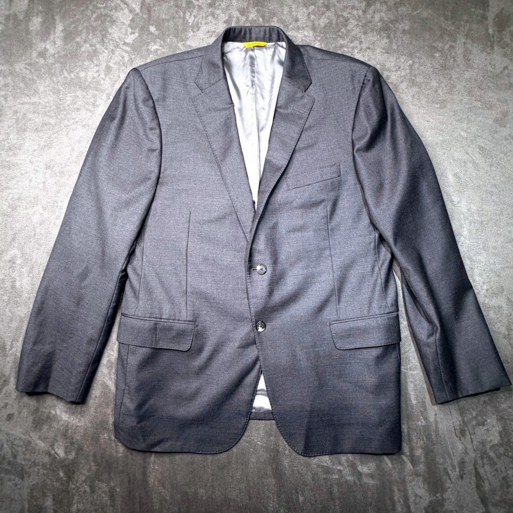 Hickey Freeman Blazer Mens 44R Gray Loro Piana Super 130s Wool Beacon Jacket